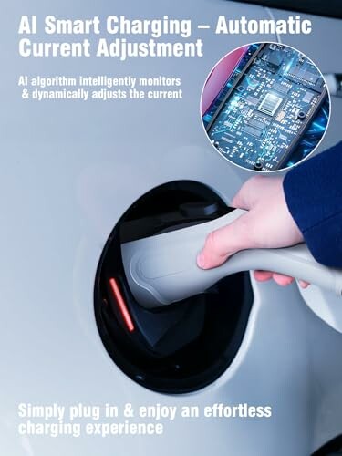AI smart charging with automatic current adjustment.