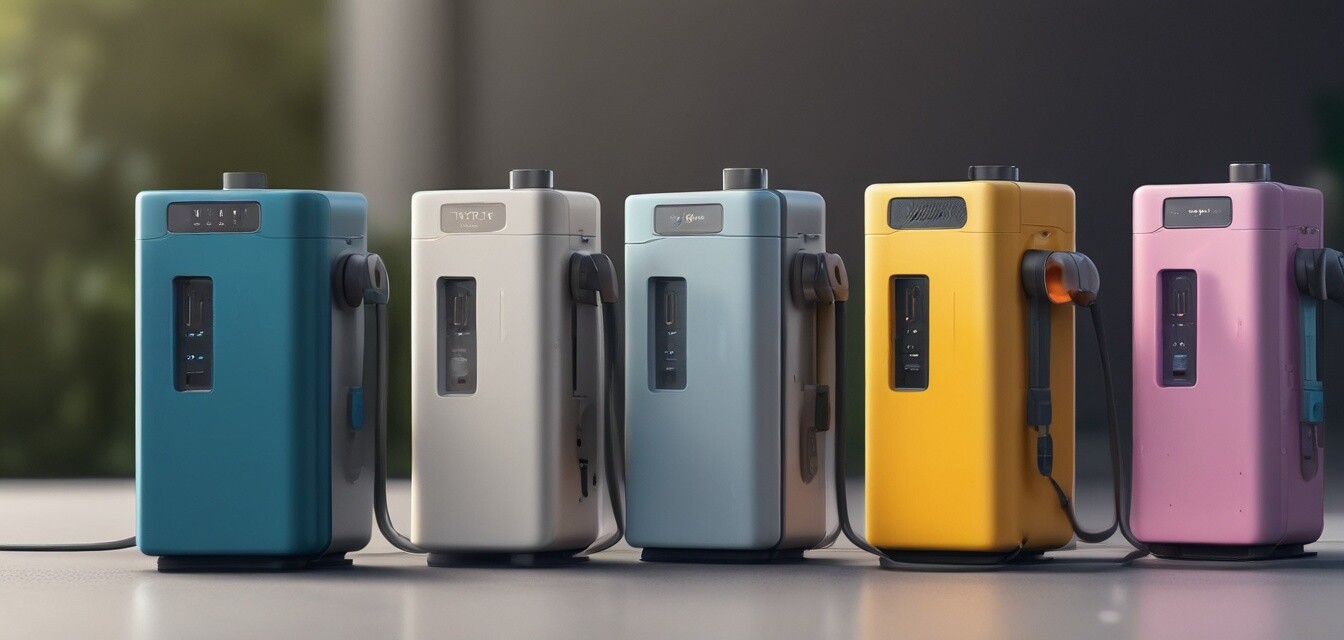 Different types of portable EV chargers